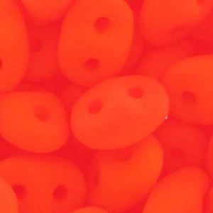 SuperDuo 2,5x5 mm Neon Orange Mat x10g