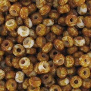 Perles rocailles Preciosa 9/0 2.5 mm - Travertin x20g