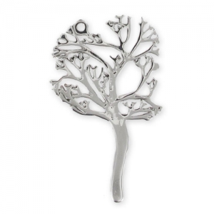 Pendentif arbre 43 mm rhodié x1