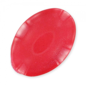 Cabochon pailleté 25x18 mm Rouge x1