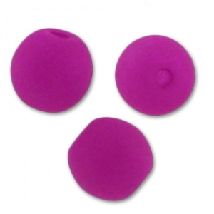 Perles en verre tchèque rondes 6 mm Neon Purple Mat x25