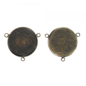 Serti Eco intercalaire 3 anneaux pour cab fond plat 20 mm bronze