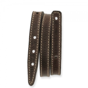 Base bracelet en cuir 2 tours 10 mm Marron x 40 cm