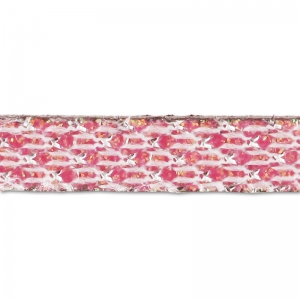 Lacet simili cuir nid d'abeille 5 mm Pink x30cm