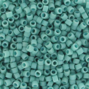 Miyuki Delica 11/0 DB0375 - Opaque Turquoise Blue Luster Mat x8g