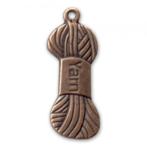 Breloque pelote 31 mm cuivré vieilli x1