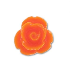 Cabochon rose en résine 7 mm Orange x10
