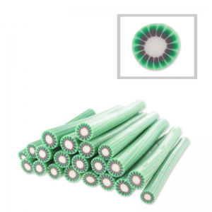 Cane en pâte polymère 5x50 mm Kiwi x1