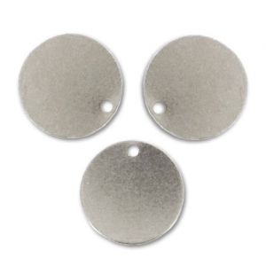 Sequins lisses 12 mm rhodié x5