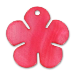 Sequin Pendentif Nacre fleur 29 mm Corail/Fuchsia x1