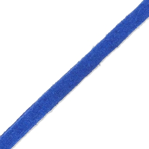 Lacet Suedine 3x1.5 mm Bleu dur pailleté x 2.8 m