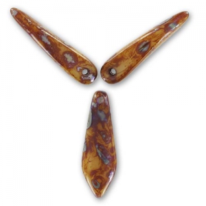 Dagues en verre 5x16 mm Beige Picasso x50