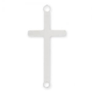 Intercalaire croix 2 anneaux 31x14 mm en Argent 925 x1