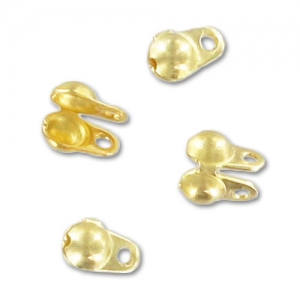 Embouts pour chaîne maille boule 2 mm Doré à l'or fin x10