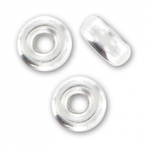 Perles intercalaires rondelles 4,3x2,3 mm en Argent 925 x10