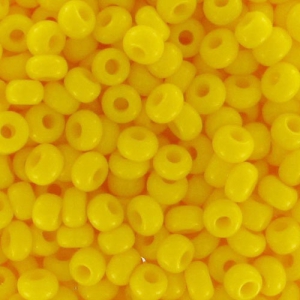 Perles rocailles Preciosa 11/0 2 mm - Jaune Opaque x20g