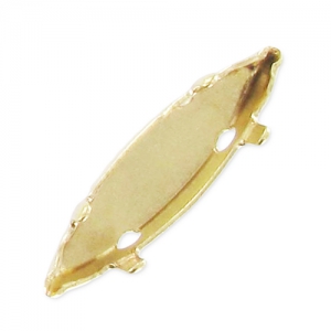 Serti griffe navette PureCrystal 11x3 mm doré x1