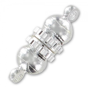 Fermoir aimanté 17x6 mm argenté x1