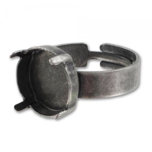 Bague serti pour cabochon PureCrystal 1122 14 mm - Argenté Vieilli x1