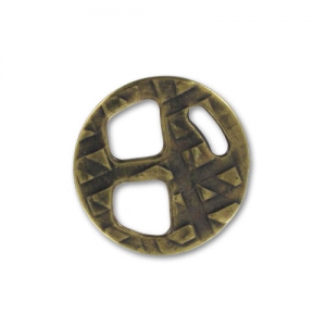 Fermoir intercalaire 18 mm pour lacet 5 mm bronze x1