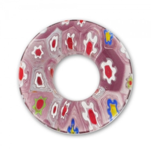 Donuts Millefiori 22 mm Mauve x1