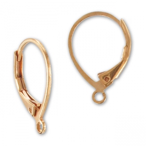 Dormeuses 16 mm - Doré rose x2