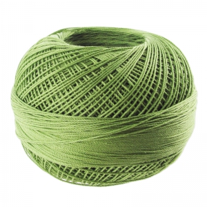 Fil de coton Lizbeth taille 20 Medium Leaf Green n°684 x192m