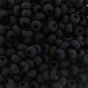 Perles rocailles Preciosa  9/0 2.5 mm - Jet Mat x20g