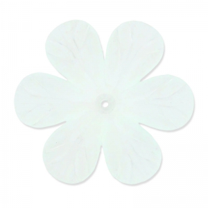 Fleur 33 mm Vert d'eau clair Frosted