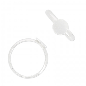 Bague plateau demi-jonc 8 mm en Argent 925 x1