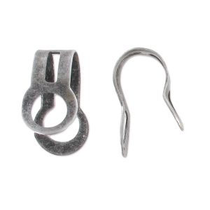 Attaches breloques 11x6 mm argenté vieilli x4