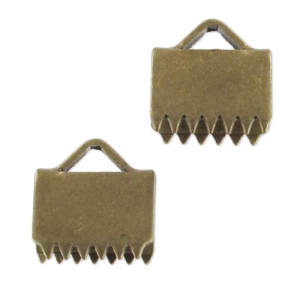 Embouts à serrer lisses 10 mm bronze x4