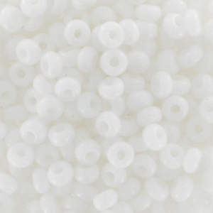 Perles rocailles Preciosa  11/0 2 mm - Blanc Opaque x20g