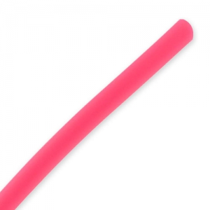 Cordon en plastique creux 3 mm Rose Fluo x 50 cm