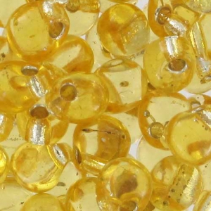 Mini-gouttes Miyuki 3.4 mm DP003 - Gold Transparent Silver Lined x8g