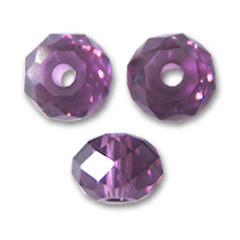 Perle ronde aplatie PureCrystal 5040 8 mm - Amethyst x1