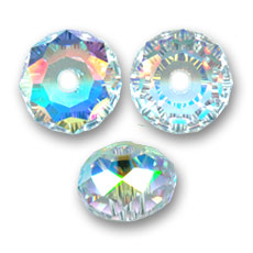 Perle ronde aplatie PureCrystal 5040 8 mm - Crystal AB x1