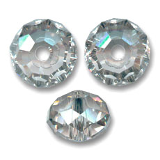 Perle ronde aplatie PureCrystal 5040 8 mm - Black Diamond x1