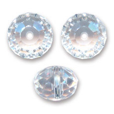 Perle ronde aplatie PureCrystal 5040 8 mm - Crystal Moonlight x1