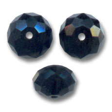Perle ronde aplatie PureCrystal 5040 8 mm - Jet x1