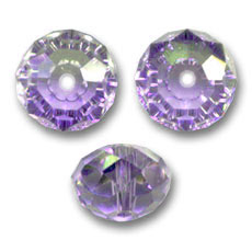 Perle ronde aplatie PureCrystal 5040 8 mm - Tanzanite x1