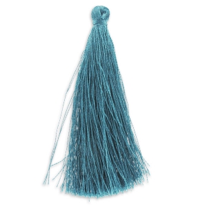Pompon imitation soie 88-93 mm Teal x1