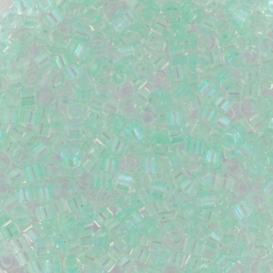 Miyuki Delica 11/0 DB1675 - Pearl Lined Transparent Pale Green Mist AB x8g
