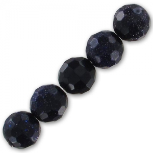 Perles Rondes facettées 4 mm Imitation Blue Sand Stone x20