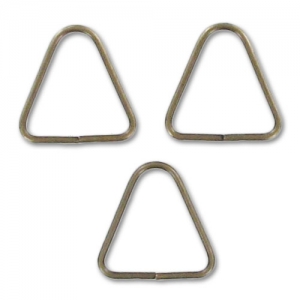 Anneaux ouverts triangulaires 15x15x1 mm bronze x50