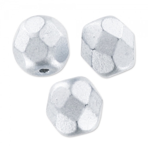 Facettes 6 mm Silver Mat x25