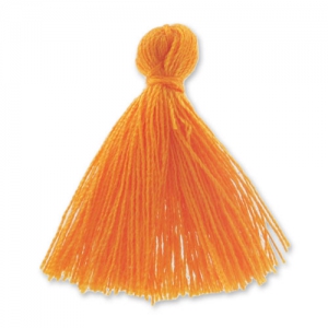 Pompon imitation coton 27-30 mm Orange x1
