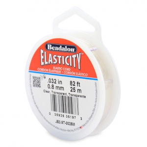 Fil élastique Elasticity 0.8 mm - Transparent x25m