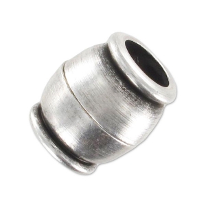 Fermoir aimanté 11x10 mm pour corde 5 mm Placage Argent fin vieilli x1