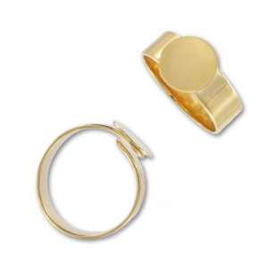 Bague ajustable sous le plateau 10 mm Doré à l'or fin x1